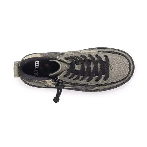 Billy Street High Top Sneakers Shoes Kids Youth Boys 7 Green Camo NEW