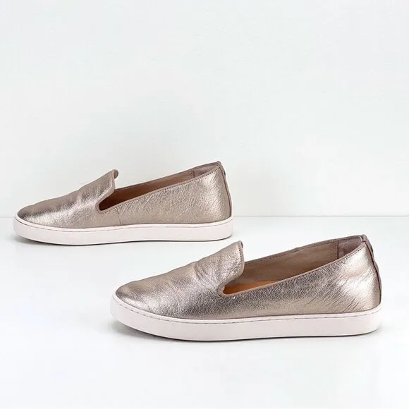 Birdies Swift Bronze/Gold Slip On Leather Sneakers Sz 7.5