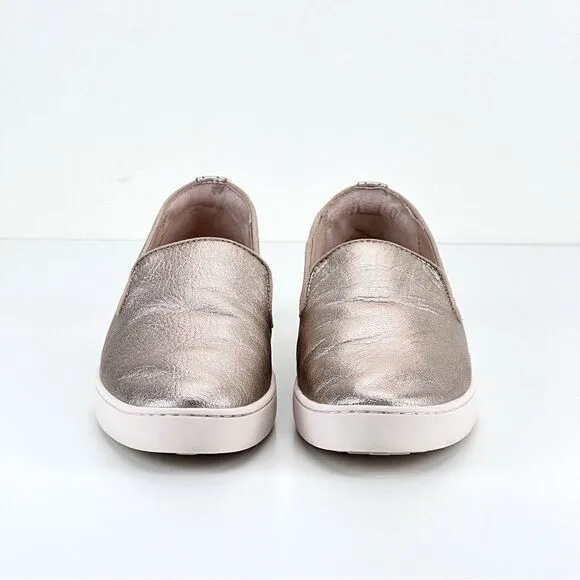 Birdies Swift Bronze/Gold Slip On Leather Sneakers Sz 7.5