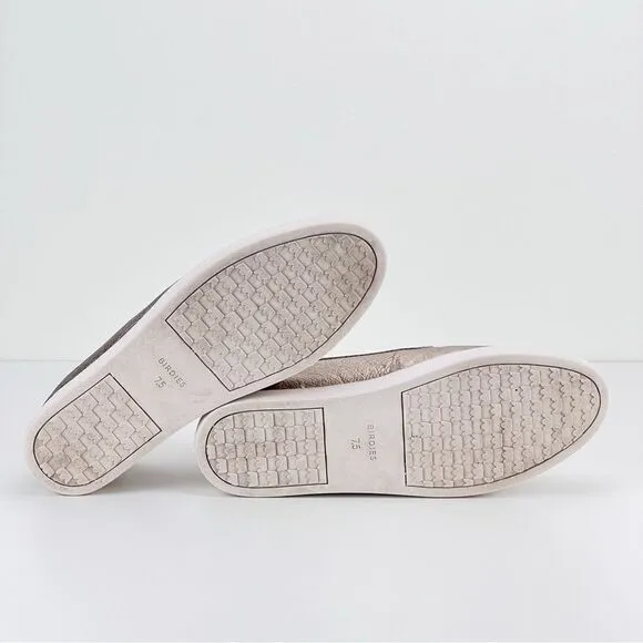 Birdies Swift Bronze/Gold Slip On Leather Sneakers Sz 7.5