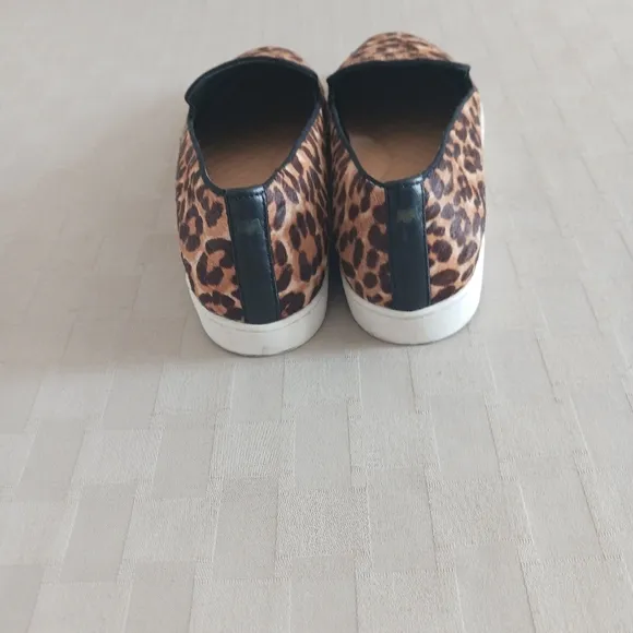 Birdies The Swift Leopard Print Calf Hair Slip On Sneakers
