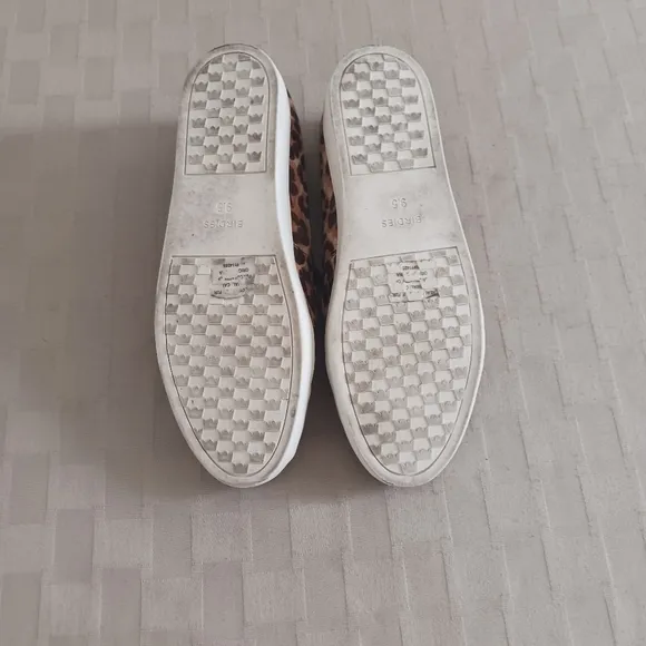 Birdies The Swift Leopard Print Calf Hair Slip On Sneakers