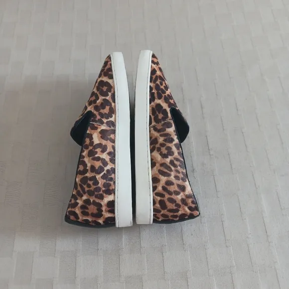 Birdies The Swift Leopard Print Calf Hair Slip On Sneakers
