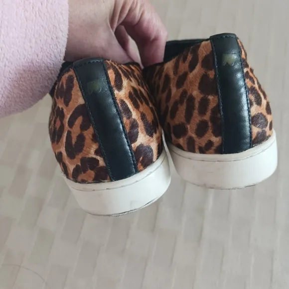 Birdies The Swift Leopard Print Calf Hair Slip On Sneakers
