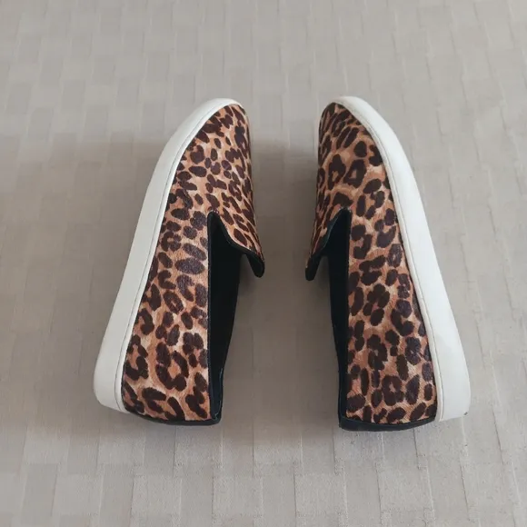 Birdies The Swift Leopard Print Calf Hair Slip On Sneakers