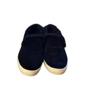 BIRDIES The Swift Sequoia Faux Fur Sneaker Black Size 7.5