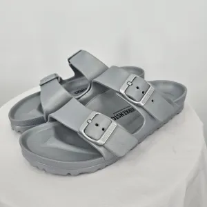 Birkenstock Arizona EVA Sandals Silver Metallic | Size 6 | Like New