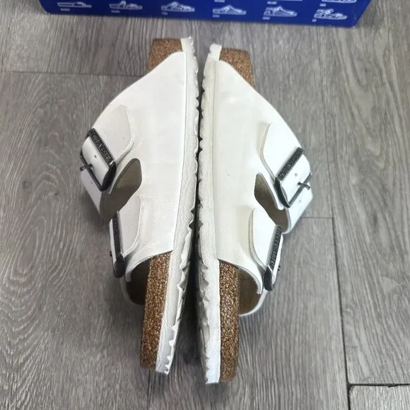 Birkenstock Arizona White Leather Sandals Women’s Size 8 Narrow / 39 Shoes
