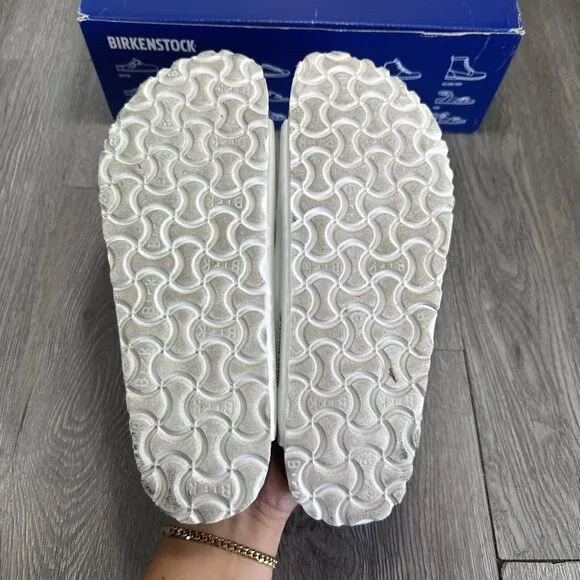 Birkenstock Arizona White Leather Sandals Women’s Size 8 Narrow / 39 Shoes