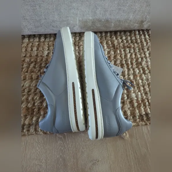 Birkenstock Bend Low Sneakers Grey Leather Casual Comfort size 12 Nwob