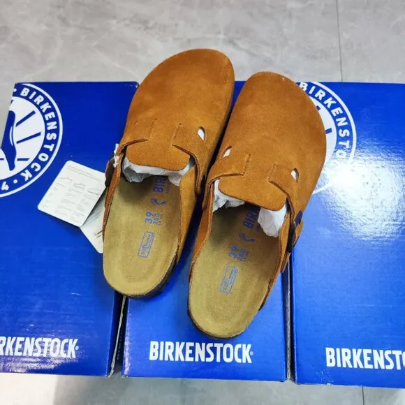 🎉🌹Birkenstock Boston brown suede mule clogs