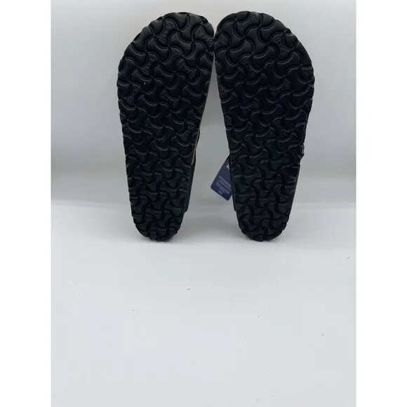 Birkenstock Gizeh Sandals Unisex Black Birko Flor Shoes Size US 9 EU 40 New