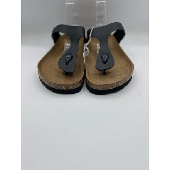 Birkenstock Gizeh Sandals Unisex Black Birko Flor Shoes Size US 9 EU 40 New