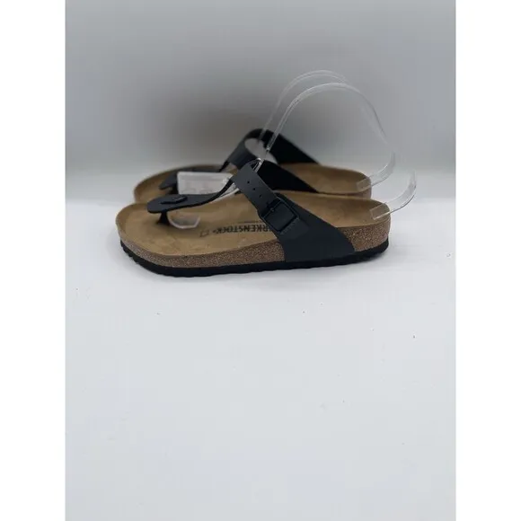 Birkenstock Gizeh Sandals Unisex Black Birko Flor Shoes Size US 9 EU 40 New