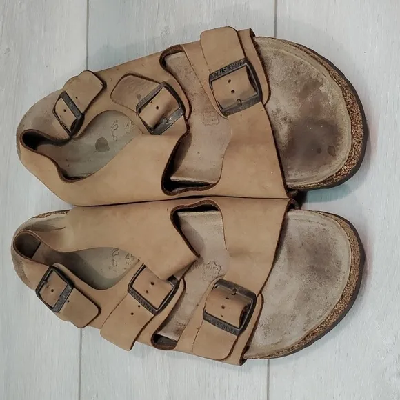 Birkenstock Mens Milano Leather Sandals shoes sz 12