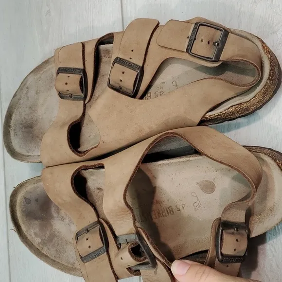 Birkenstock Mens Milano Leather Sandals shoes sz 12