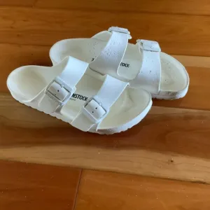 Birkenstock white plastic shoes sandals size 37 USA 6
