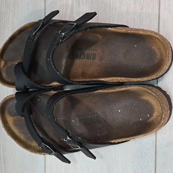 Birkenstock Women Mayari Loop Toe Leather Sandals shoes sz 39/8 Regular