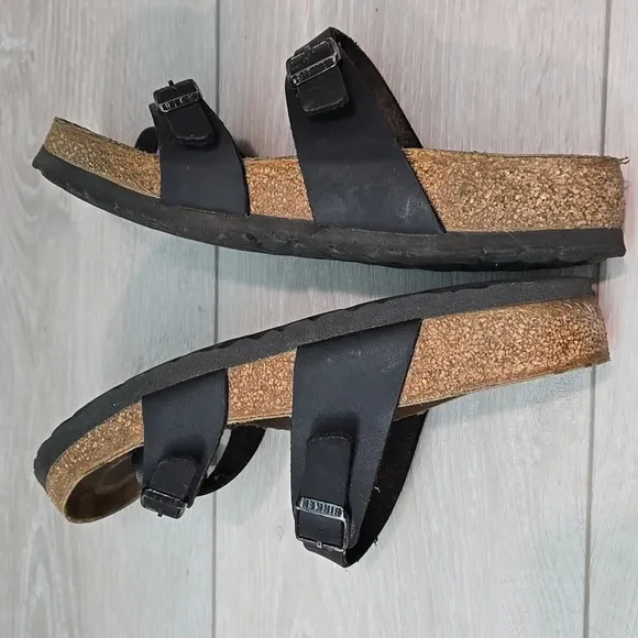 Birkenstock Women Mayari Loop Toe Leather Sandals shoes sz 39/8 Regular