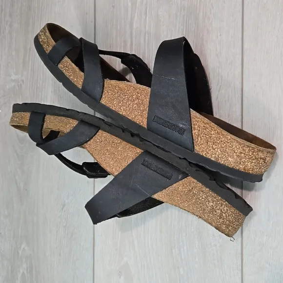 Birkenstock Women Mayari Loop Toe Leather Sandals shoes sz 39/8 Regular