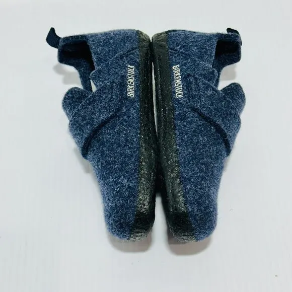 Birkenstock Zermatt HL Fit Blue Wool Felt Slippers Shoes Kids Size 11 /EU 29