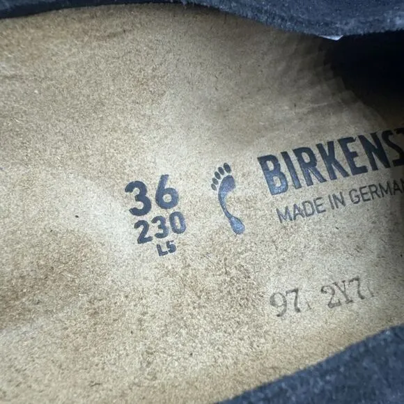 Birkenstock Zermatt Premium Suede Womens Size 5 Narrow Slippers Black Shoes