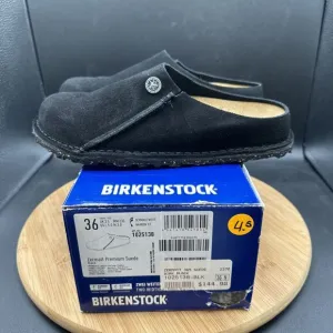 Birkenstock Zermatt Premium Suede Womens Size 5 Narrow Slippers Black Shoes