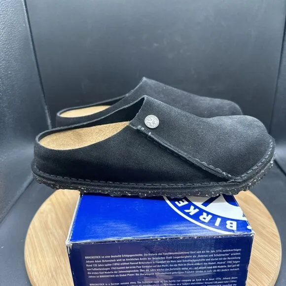 Birkenstock Zermatt Premium Suede Womens Size 5 Narrow Slippers Black Shoes