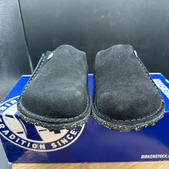 Birkenstock Zermatt Premium Suede Womens Size 5 Narrow Slippers Black Shoes