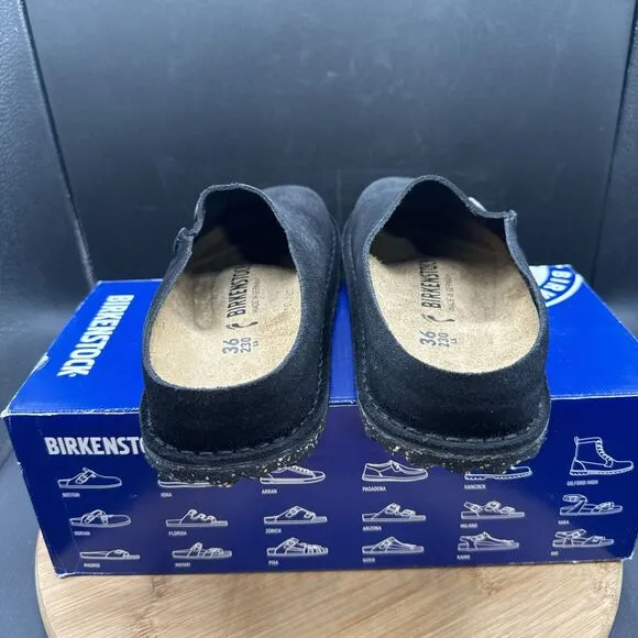 Birkenstock Zermatt Premium Suede Womens Size 5 Narrow Slippers Black Shoes