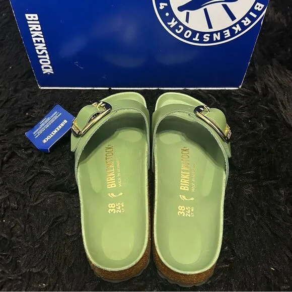 BIRKENSTOCK Madrid green leather sandals shoes women’s eur 38 new