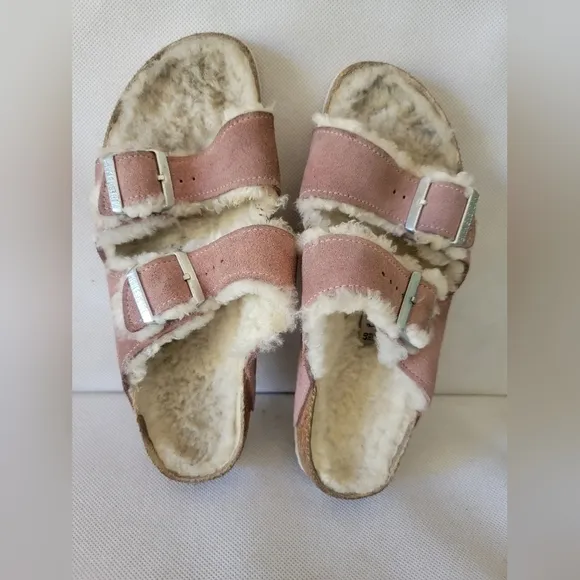 BIRKENSTOCKS ARIZONA SHEARLING SLIPPERS SANDALS (sz US 9‎ or Euro 40)