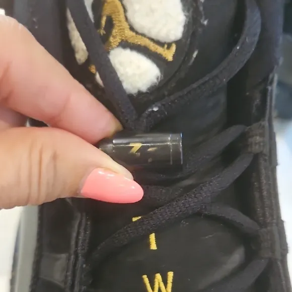 Black and Gold Athletic Sneakers