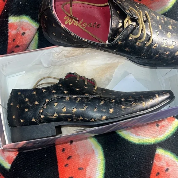 Black and Gold Men's Dress Shoes