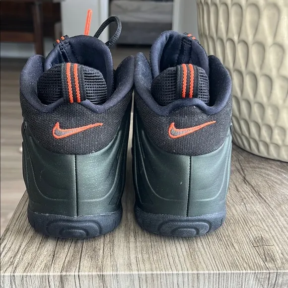 Black and Green Foamposite Sneakers