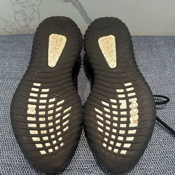 Black and Red Yeezy Boost 350 Sneakers