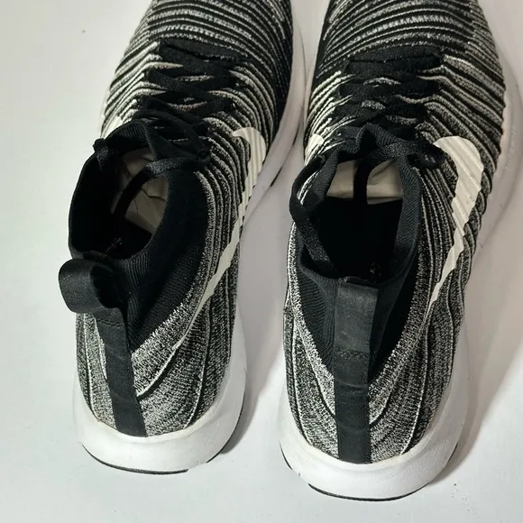 Black and White Striped Sneakers