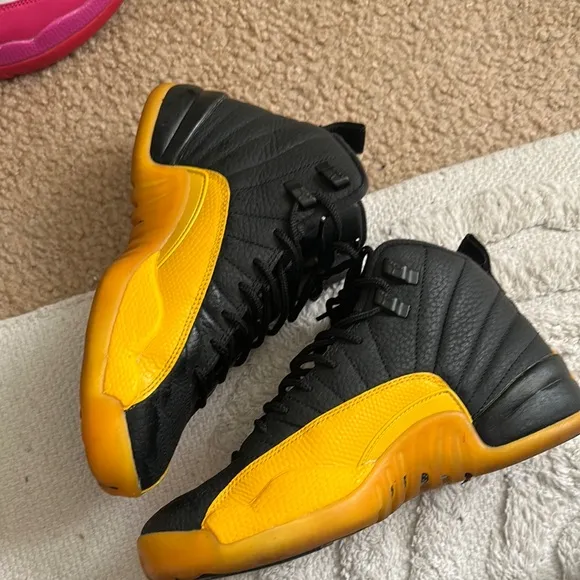 Black and Yellow Air Jordan Sneakers