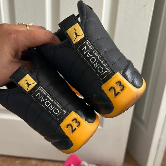 Black and Yellow Air Jordan Sneakers
