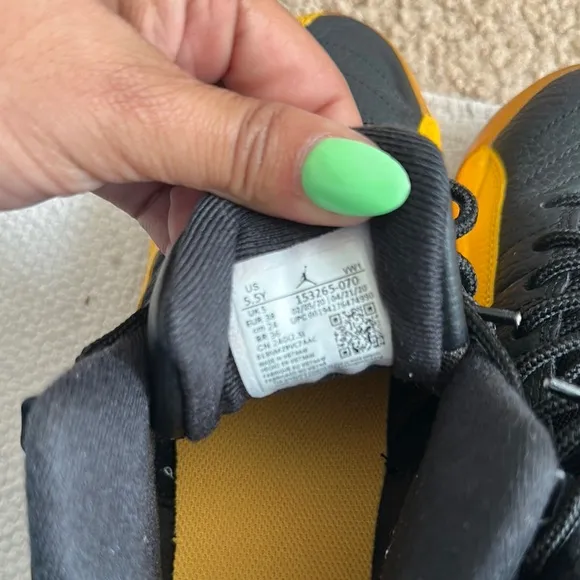 Black and Yellow Air Jordan Sneakers