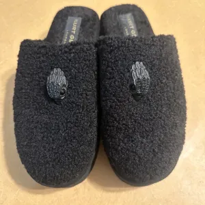 Black Kurt Geiger London WomenKensington Faux Shearling PlatformSlippers size9