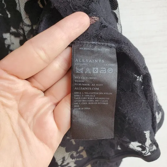 Black Lace Allsaints Nya Dress