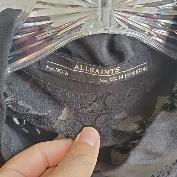 Black Lace Allsaints Nya Dress