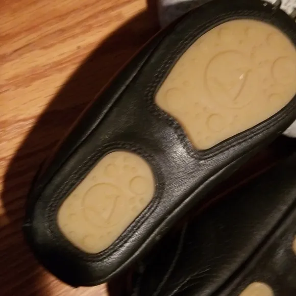 Black tip toey Joey leather shoes 12-18mo