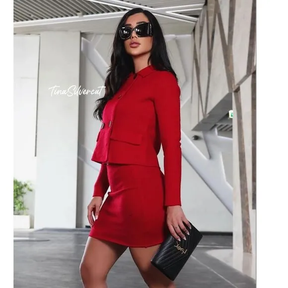 BLOGGER'S FAVE! Zara Red Wool Blazer Jacket NWT