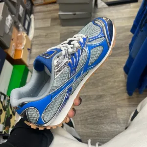 Blue and Silver Sneakers