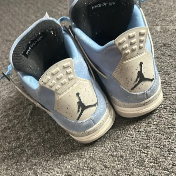 Blue Suede Sneakers with Black and White Accents