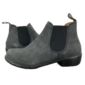 Blundstone #1971 Rustic Black Leather Dark Gray Low Chelsea Style Ankle Boots 9