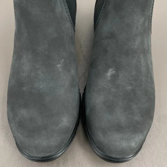 Blundstone #1971 Rustic Black Leather Dark Gray Low Chelsea Style Ankle Boots 9