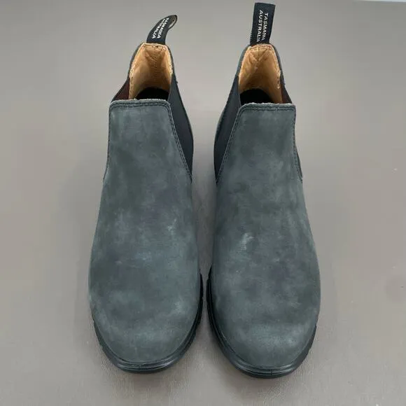 Blundstone #1971 Rustic Black Leather Dark Gray Low Chelsea Style Ankle Boots 9